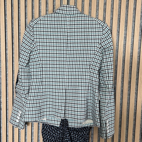 Veronica Beard - Farley Dickey Blazer- Turquoise Houndstooth - 4 - Picture 8 of 8